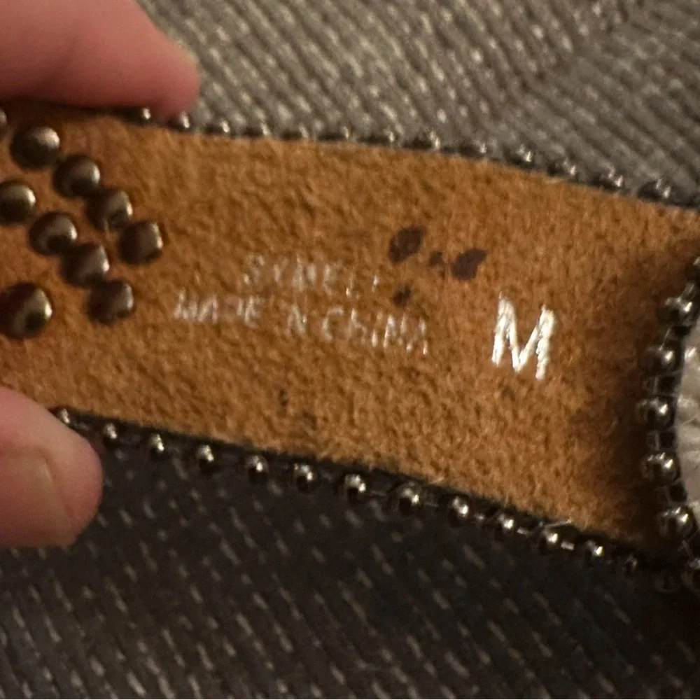 Rhinestones western belt gray size‎ medium